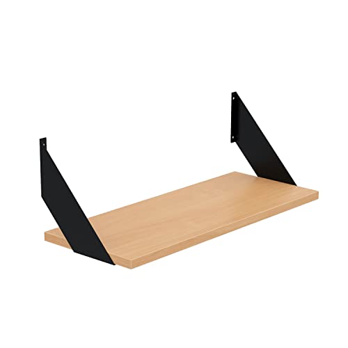AKKE Hängeregal Flat Wandregal Kinderzimmer Küche Wohnzimmer Badezimmer Loft Büro Regale Wände Regalbrett für Wand-Deko Küchenregal Moderne Wandboard Bücherregal Wand Buche Bavaria 60x20cm von AKKE