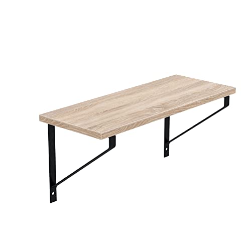 AKKE Hängeregal Gino II Wandregal Kinderzimmer Küche Wohnzimmer Badezimmer Loft Büro Regale Wände Regalbrett für Wand-Deko Küchenregal Moderne Wandboard Bücherregal Wand Sonoma 60x20cm von AKKE
