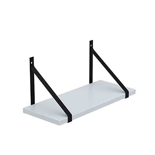 AKKE Hängeregal Gino Wandregal Kinderzimmer Küche Wohnzimmer Badezimmer Loft Büro Regale für Wände Regalbrett für Wand-Deko Küchenregal Moderne Wandboard Bücherregal Wand Helle Esche 80x20 cm von AKKE