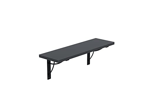 AKKE Hängeregal Neo Wandregal Kinderzimmer Küche Wohnzimmer Badezimmer Loft Büro Regale für Wände Regalbrett für Wand-Deko Küchenregal Moderne Wandboard Bücherregal Wand Anthrazit 50x20 cm von AKKE