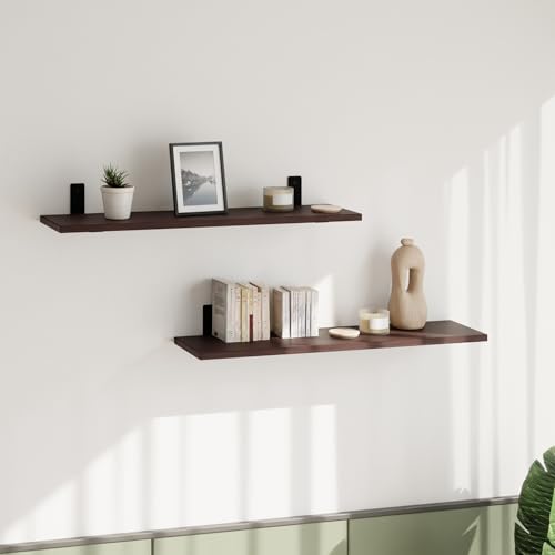 AKKE Hängeregal Wandregal Regalbrett - 70 cm Möbelplatte Metall - Regal - Loft Breto Wenge von AKKE