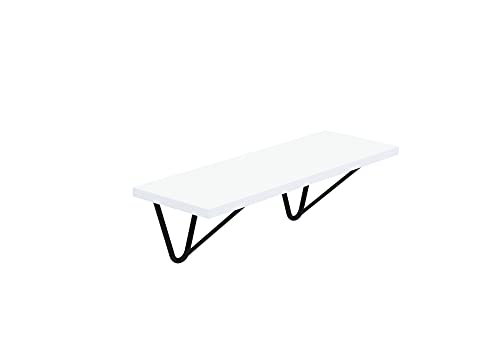 AKKE Hängeregal Wire Wandregal Kinderzimmer Küche Wohnzimmer Badezimmer Loft Büro Regale Wände Regalbrett für Wand-Deko Küchenregal Moderne Wandboard Bücherregal Wand Weiß 70x20cm von AKKE