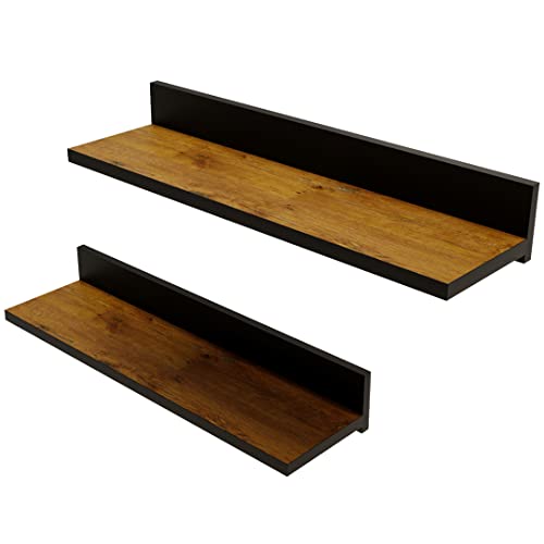 AKKE Karo Hängeregal Wandregal Kinderzimmer Küche Wohnzimmer Badezimmer Loft Büro Regale Wände Regalbrett Wand-Deko Küchenregal Moderne Wandboard Bücherregal Eiche Retro Schwarz 60x9x15cm AKKE Karo Hängeregal Wandregal Kinderzimmer Küche Wohnzimmer Badezimmer Loft Büro Regale Wände Regalbrett Wand-Deko Küchenregal Moderne Wandboard Bücherregal Eiche Retro Schwarz 60x9x15cm von AKKE