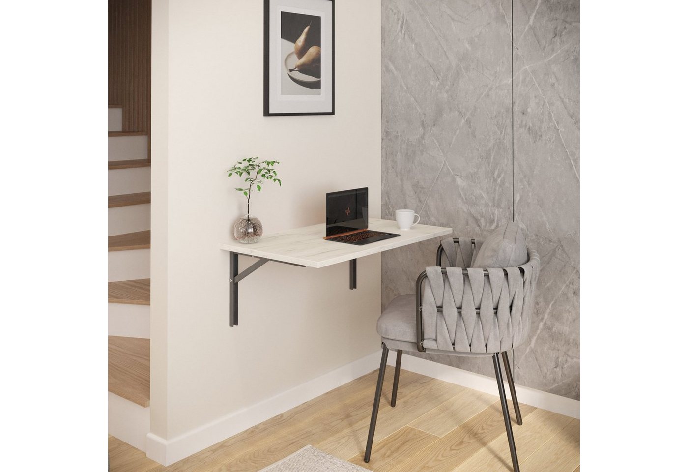 AKKE Klapptisch, Wandklapptisch Wandtisch Küchentisch Schreibtisch Hängetisch 2mm PVC von AKKE