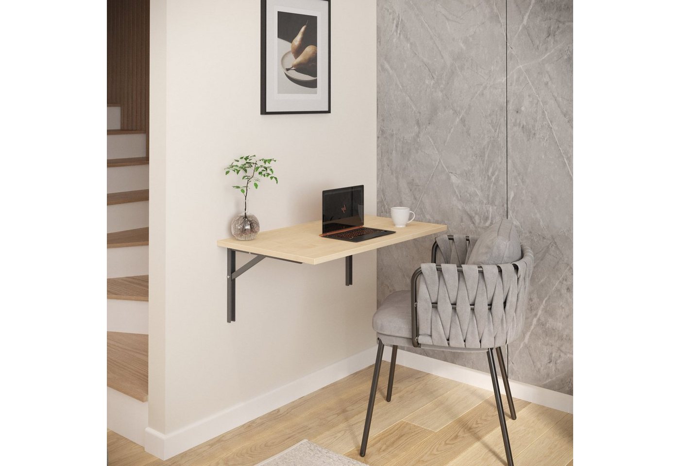 AKKE Klapptisch, Wandklapptisch Wandtisch Küchentisch Schreibtisch Hängetisch 2mm PVC von AKKE