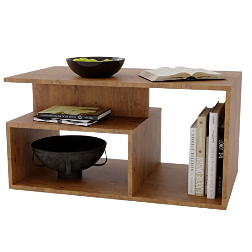 AKKE Maja Couchtisch für Wohnzimmer Beistelltisch Wohnzimmertisch Modern Sofatisch Kaffeetisch Deko Möbel für Wohnzimmer Wohnzimmertische Couchtische Eiche Retro mit Regal 90x44x50 cm AKKE Maja Couchtisch für Wohnzimmer Beistelltisch Wohnzimmertisch Modern Sofatisch Kaffeetisch Deko Möbel für Wohnzimmer Wohnzimmertische Couchtische Eiche Retro mit Regal 90x44x50 cm von AKKE