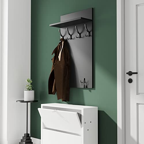 AKKE Garderobenpaneel Wandgarderobe Mit Ablage Wandpaneel Garderobe PVC Maxi Buche Bavaria 100cm x 60 cm von AKKE