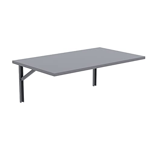 AKKE Wandklapptisch für Küche Zimmer Wohnzimmer Kinderzimmer 100 cm x 40 cm, Wandtisch klappbar, Klappbarer Wandtisch Küchentisch Kindertisch, Klapptisch Klappschreibtisch Küche Hellgrauer Graphit von AKKE