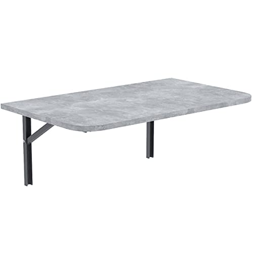 AKKE Wandklapptisch mit abgerundete Ecken für Küche Zimmer Wohnzimmer Kinderzimmer 60 cm x 50 cm, Wandtisch klappbar, Klappbarer Wandtisch Küchentisch Kindertisch, Klapptisch Klappschreibtisch Küche von AKKE