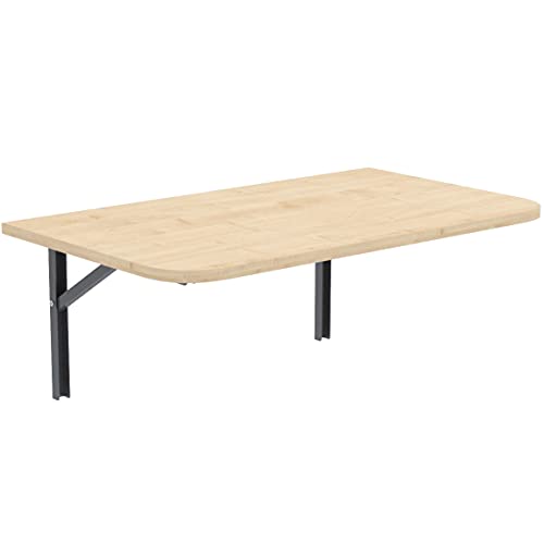 AKKE Wandklapptisch mit abgerundete Ecken für Küche Zimmer Wohnzimmer Kinderzimmer 70 cm x 50 cm, Wandtisch klappbar, Klappbarer Wandtisch Küchentisch Kindertisch, Klapptisch Klappschreibtisch Küche von AKKE