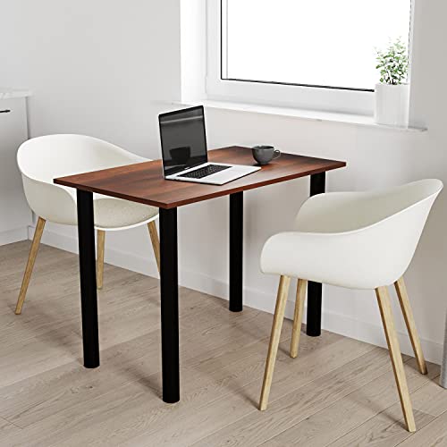 mikon 70x60 | Esszimmertisch - Esstisch - Tisch mit SCHWARZEN Beinen - Küchentisch - Bürotisch | WALNUSS von AKKE