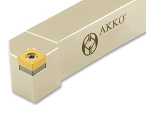 AKKO External Turning Toolholder, Metal Lathe Tool, Indexable Alpha Coated CNC Machining Tools, Industrial Metal Working Tools for HSS, Stainless Steel, SCLCR 1212 F09, Right Hand von AKKO