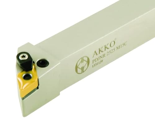 AKKO External Turning Toolholder, Metal Lathe Tool, Indexable Insert Holder, Alpha Coated CNC Machining Tools, Shank Tool for Turning, Industrial Metal Working Tools, PDJNR 2525 M11, Right Hand von AKKO