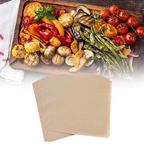AKLOSIPY 100 Pcs Nicht -Stick -Pergament Backbleche Vielseitige Silikon Backmatte Zum Kochen und Grillen (BROWN) von AKLOSIPY
