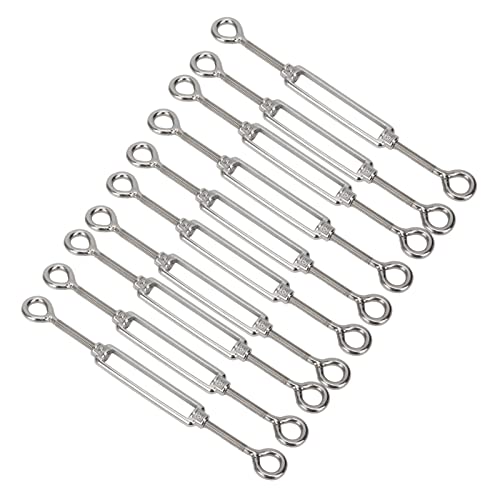AKLOSIPY 10pcs M6 Augen- und Augen-Spannschloss-Drahtspanner Sieb Edelstahl Hochfestes Seil-Einsteller von AKLOSIPY