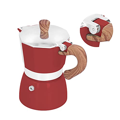 AKLOSIPY 150 Ml Moka-Kaffeekanne, Leichte Aluminiumhersteller für Zuhause und Reisen, achteckiges Design in Lake Blue (#4) von AKLOSIPY