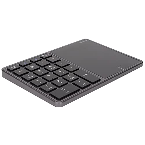 AKLOSIPY 2-in-1-Nummernblock, Touchpad, 22 Tasten, BT4.2, Typ C, Aufladung, 500 MAh, Numerische Tastatur, Eisen-G-Kontaktpad, Dieser Nummernblock mit Touchpad Ist EIN Al-Nummernblock mit von AKLOSIPY