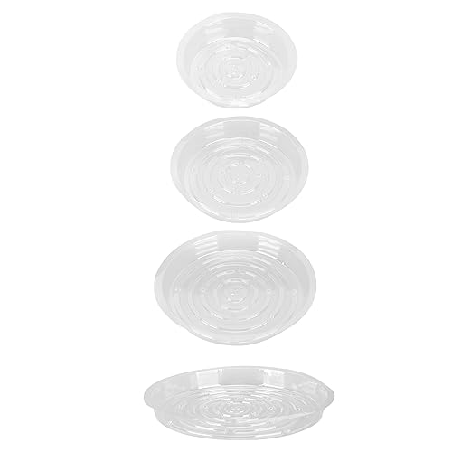 AKLOSIPY 20-teiliges Pl-Soßen-Set – Robuste Kunststoff-Untertassen für Er-Pl-Töpfe, Innen-/Außen-D-Tabletts – Transparent, Größen 6 Zoll, 8 Zoll, 0 Zoll und 2 Zoll von AKLOSIPY