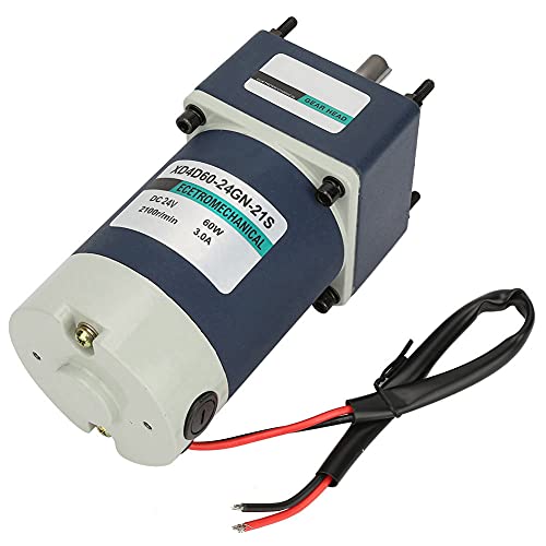 AKLOSIPY 24 V 60W Hochgeschwindigkeits -Metall -Zahnrad DC Motor mit Zahnradreduktion für Vielseitige Anwendungen (Geschwindigkeitsreduzierungsverhältnis 100, 20 U) von AKLOSIPY