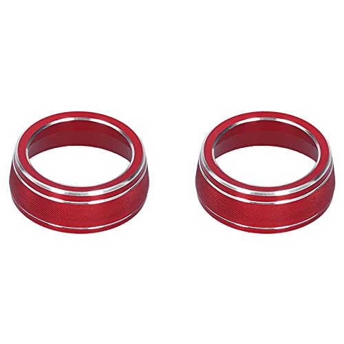 AKLOSIPY 2pcs Red Decorative Conditioning Switch Knob Ring Trimen für 2020 - Qualität Aluminium, Einfach Installieren AKLOSIPY 2pcs Red Decorative Conditioning Switch Knob Ring Trimen für 2020 - Qualität Aluminium, Einfach Installieren von AKLOSIPY