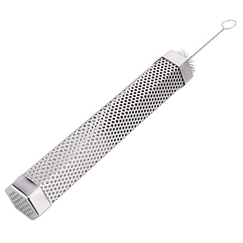 AKLOSIPY 304 Raucherrohr aus Edelstahl Zum Grillgrill - Tragbares Raucher -Werkzeug Im Freien mit Einfachem Design und 5 Stunden Raucherkapazität von AKLOSIPY
