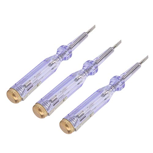 AKLOSIPY 3pcs Elektrischer Spannungstest Stift mit Clamp/Holder-Taschengröße AC 100-250V Empfindlichkeitserkennungswerkzeug Ang43 von AKLOSIPY