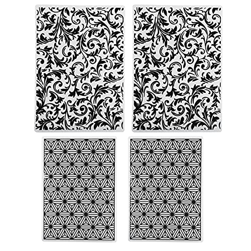 AKLOSIPY 4PCS Hochwertige Kunststoff-Präge-Ordner für DIY-Kartenherstellung und Scrapbooking-Crafting-Werkzeuge von AKLOSIPY