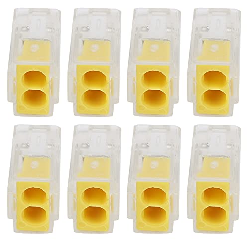 AKLOSIPY 50pcs Drückungsdrahtanschlüsse Elektrischer Kabelklemmen Block-Kit mit Einfachen Spannungstestlöchern und Isolierung (PCT-102) von AKLOSIPY