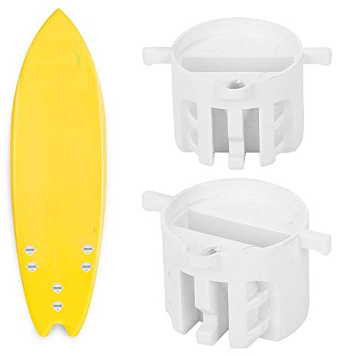 AKLOSIPY 6PCS Plastik Surfboard Rundflossenstecker mit Schraubenschlüssel, Qualität Versichert (White) von AKLOSIPY