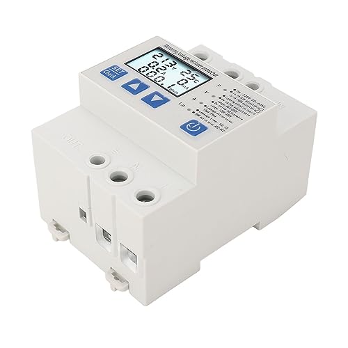 AKLOSIPY Automatische Selbstwiederherstellungsstromüberspannungsschutz mit Anpassbaren Einstellungen und Echtzeitüberwachung AC230V 1A? 63A von AKLOSIPY