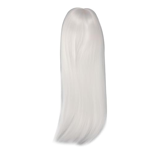 AKLOSIPY Burgund /4 Puppenperücke für 7-8 -Zoll -Puppen Hochtemperaturseide, Simulierte Kopfhaut, Anpassbare Pony, für DIY Styling (WHITE) von AKLOSIPY