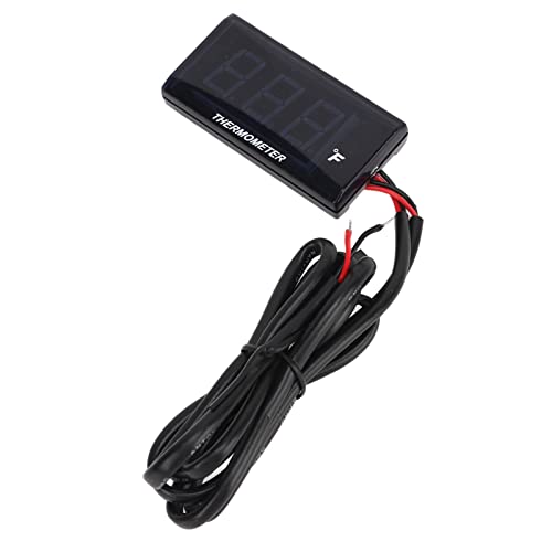 AKLOSIPY DC12V LCD Motorradtemperaturanzeige mit M10 -Sensor & 14 -mm Adapter Safe & Performance Rot (GREEN) von AKLOSIPY