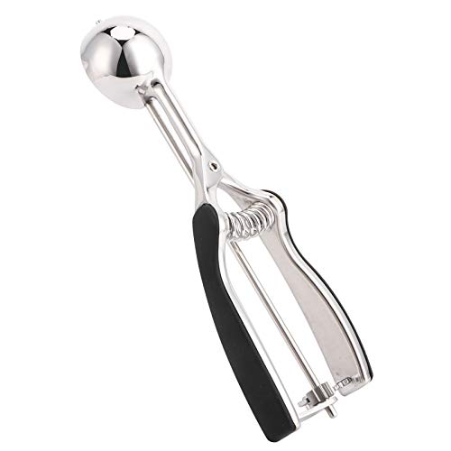 AKLOSIPY Edelstahl-Eiscreme-Schaufel, Vielseitiges Küchenwerkzeug für Melonen-, Obst- und Backwaren, Ergonomisches Design mit Nicht Rutschem Griff (44 mm) von AKLOSIPY