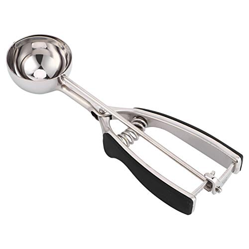 AKLOSIPY Edelstahl-Eiscreme-Schaufel, Vielseitiges Küchenwerkzeug für Melonen-, Obst- und Backwaren, Ergonomisches Design mit Nicht Rutschem Griff (55 mm) von AKLOSIPY