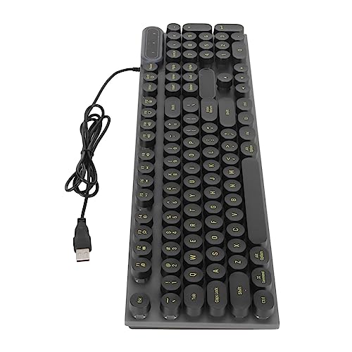 AKLOSIPY Ergonomische Spieltastatur mit 04 Tasten Atem Hintergrundbeleuchtung | USB -Kabel -Design für Desktop und Laptop (Punkschwarz) von AKLOSIPY