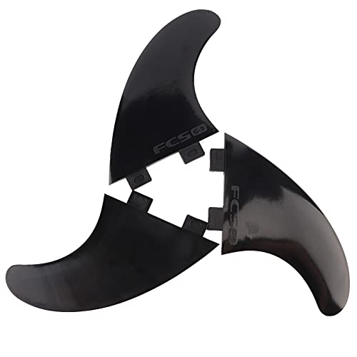 AKLOSIPY G5 Surfboard -Fin -Set 3PCS, Leichtes, Flexibles Zubehör für Shortboard & Longboard, für Surfbedingungen (Black) von AKLOSIPY