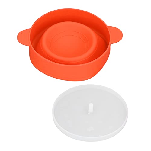AKLOSIPY Große Zusammenklappbare Mikrowellen -Popcorn -Hersteller Silikonschale mit Lebensmittelqualität mit Deckel & Handle, von 40 ℃ Bis +230 ℃ (ORANGE) von AKLOSIPY