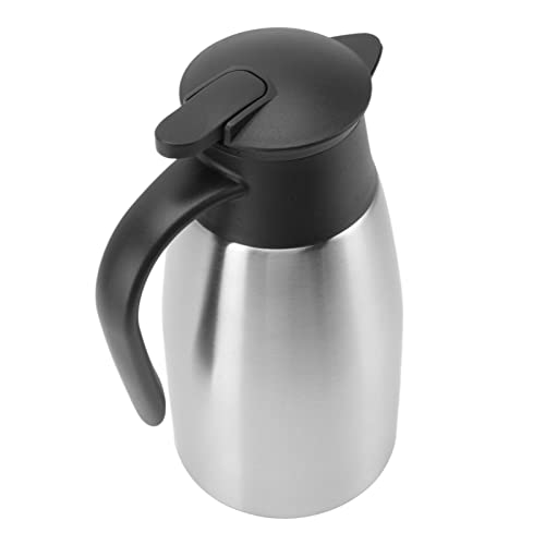 AKLOSIPY Kessel mit Großer Kapazitätspresse - 2L 304 Edelstahl -Thermalkaffee für Zuhause, Büro, Reisen und Partys (Edelstahlfarbe 1.5L) von AKLOSIPY