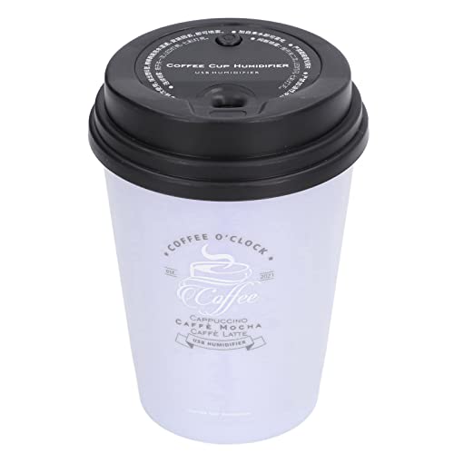 AKLOSIPY Kompakt USB-Luftbefeuchter 300 Ml Kaffeetasse Design Niedriggeräusches Automatisches Absperrung Tragbar für die Reise (PURPLE) von AKLOSIPY