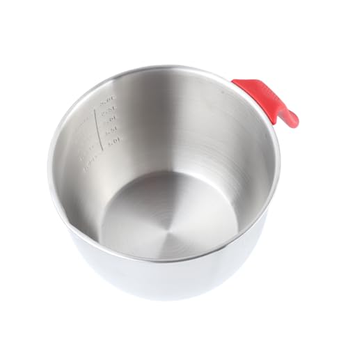 AKLOSIPY Mischschüssel aus Edelstahl mit Silikongriff, Nicht Rutschfestem Basis, Tiefe Wischenschüssel Zum Kochen, Zur Zubereitung von Lebensmitteln und Aufbewahrung 3600 Ml (3600ML) von AKLOSIPY