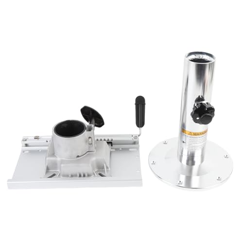 AKLOSIPY Verstellbare Sitzplätze für Sockel nach Marine Sockel Basis 330-480 Mm Höhe 7-Level-Einstellung 360 Rotation für RV-Boots-Yacht-Deck mit Anodierten Aluminiumlegierungslöcher von AKLOSIPY