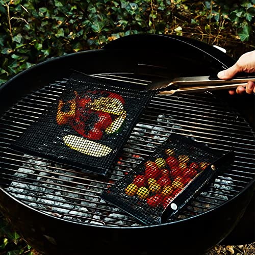 AKLOSIPY Wiederverwendbarer Nicht -Stick -Grill Masch Grillbeutel für Holzkohle, Gas und Elektrische Grills Geräumig & 24 * 14 Cm (27 x 22 cm) von AKLOSIPY