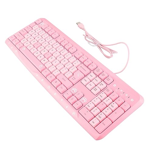USB-verkabelte Silent-e-Cartoon-Tastatur für Laptop-Computer, Universelle Kompatibilität mit Desktop-PC, Omisches Design für Komfortables Tippen und Tragbar für Arbeit oder von AKLOSIPY