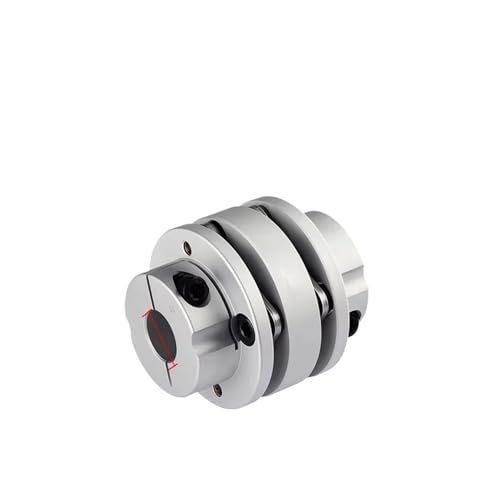 CLT-Kupplung Doppelflansch-Membrankupplung Aluminiumlegierung elastische Verbindungshülse mit Passfederkupplung CLT-50X57 CNC-Teile(CLT-50X57-10x16) von AKNOQNTM