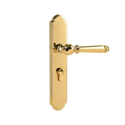 Leichtes Luxus-Türschloss aus reinem Messing im amerikanischen französischen Stil for Innenschlafzimmer, leises Türgriffschloss aus Holz(Dummylock(withrealLock)) von AKNOQNTM