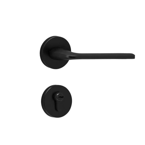 Messing-Innentürschloss for Schlafzimmer, schwarzes Messing-Split-Schloss, Villa-Magnetgriffschloss, leises Holztürschloss(Typeacoppernaturalbrasssplitlock) von AKNOQNTM