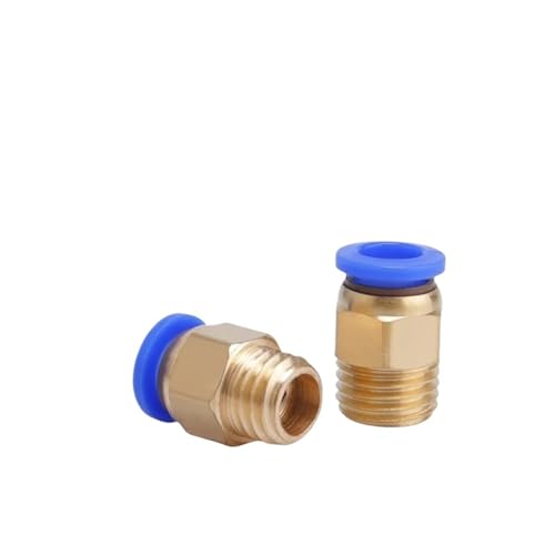 Pneumatischer Anschluss mit metrischem Außengewinde, Luftschlauch PC 4 6 8 mm, Luftschlauch M12X1.75-M6 M8 M10 M12-Schlauch, pneumatischer Anschluss(PC4-M8X1) von AKNOQNTM