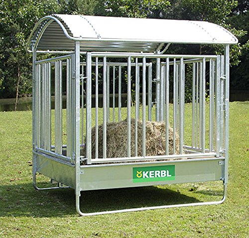 Kerbl Pferde-Viereckraufe mit Sicherheitsfreßgitter 2 x 2 m von Kerbl