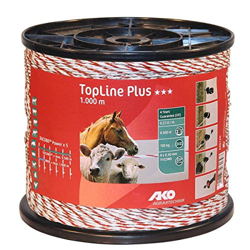 AKO Fencing TriCond-Litze weiß/rot 9x0,30 TriC, 1000 m von AKO Fencing