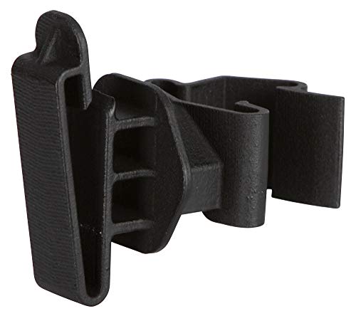 AKO 25x T-Pfosten Weidezaunband Clip Isolator, schwarz - Verbessertes Clip System - Einfaches Anklippen am T-Post - Für Weidezaunband bis 50mm von AKO Fencing